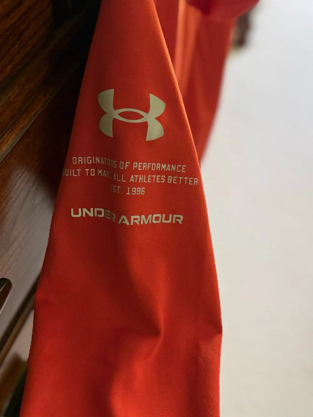 Under Armour Men's Vibrant Orange Performance Jacket. Under Armour Jacket-small